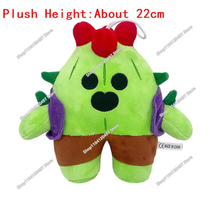 Animation Boys Girls PRIMO Brawler Toy Figures Plushies Leon Spike Shelly Figure Kids Game Toy Figures Birthday Gift