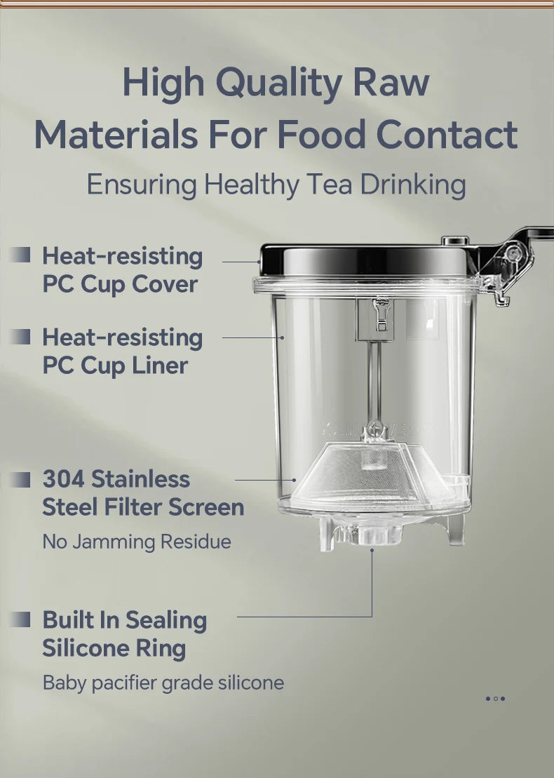 KAMJOVE Teapot Infuser Glass Tea Set One-button Filtering Tea Separation Kettle Tea Coffee Maker Press AUTO-OPEN Art Tea Cup