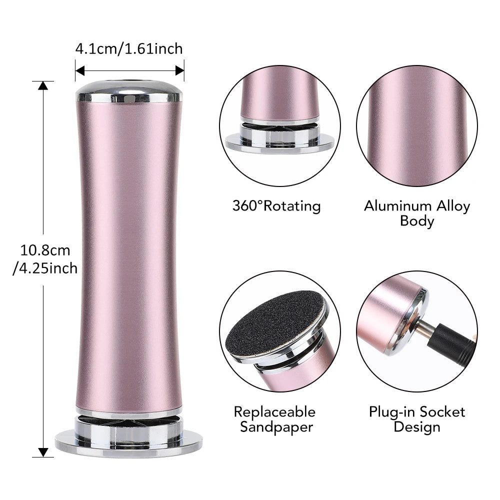 Electric Foot Callus Remover Machine Professional Pedicure Tool For Dead Skin And Heels Cuticle Removal 60 Replacement Sandpaper