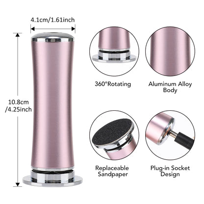 Electric Foot Callus Remover Machine Professional Pedicure Tool For Dead Skin And Heels Cuticle Removal 60 Replacement Sandpaper