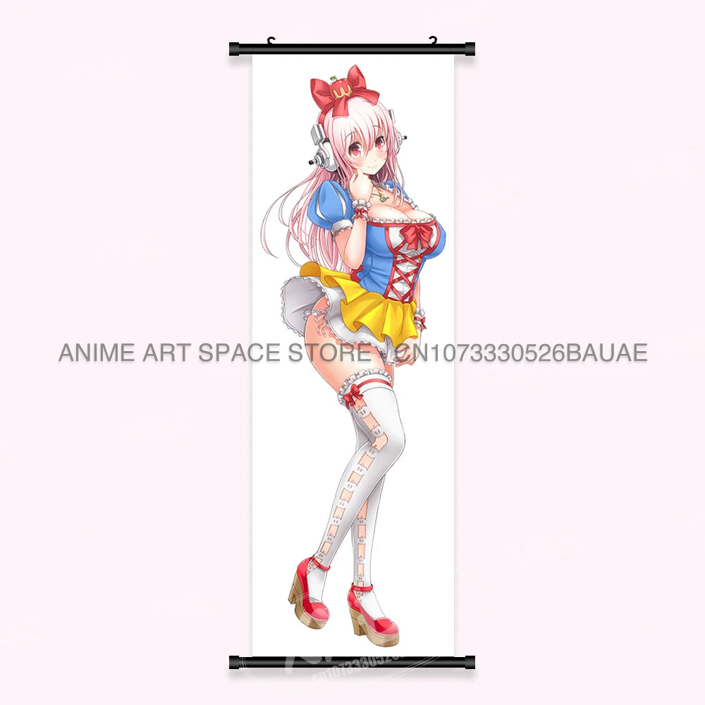 Video game Wall Artwork Canvas Scrolls Picture Anime Movie Role Poster Hanging Painting Print Home Decoration For SUPER SONICO