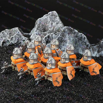 Medieval Knights Building Blocks Warrior Soldiers Crusaders Hospital Teutonic Knight Legion Figures Block Toys Accessories