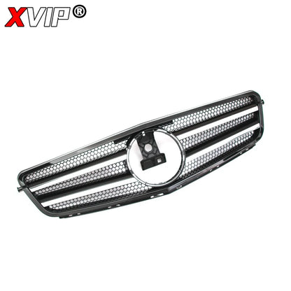 XVIP Glossy Black A - Style Racing Grille Chrome Bumper Grill For Mercedes Benz C-Class W204 08-14 C200 C230 C250 C280 C300 C350
