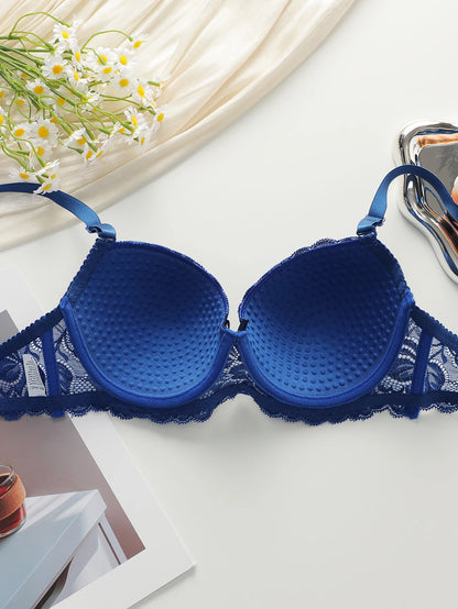 2-piece set of colorful lace combination for gathering and lifting daily bras lingerie set for women sexy  Lingerie 2 sets A2155