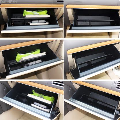For Toyota Land Cruiser Prado LC150 J150 FJ150 2010-2018 Car Glove Compartment Organizing Divider Organizer Prado Storage Box