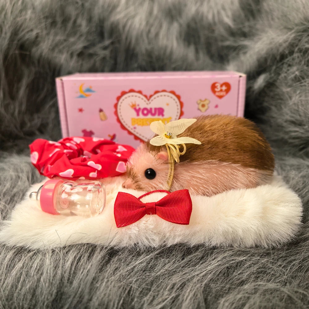 5 Inch Silicone Soft Cute Mini Realistic Animals with Accessories Lifelike Reborn Newborn Pig Doll Decompression Toy Gift
