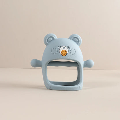 Anti-drop Wristband Baby Teether Silicone Bear Moon Star Teething Toy Non-slip Handheld Teether for Newborn Babies