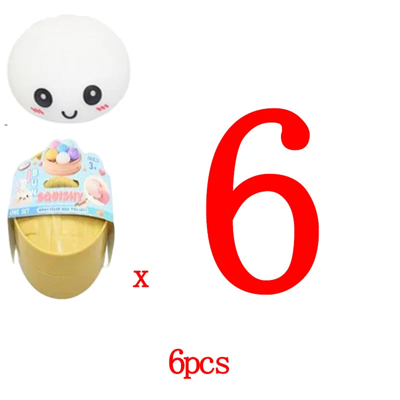 In stock hot sales 6 Cm Giant Dumpling 4 Inch Dumpling Stress Bun Anxiety Soft Decompression Dough For Adults Skateboard