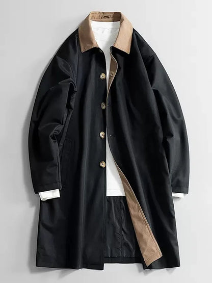 Autumn and Spring New Fashion Trend Windproof Warm Long Trench Coat Men's Casual Loose Sports Plus Size High-grade Jacket L-8XL