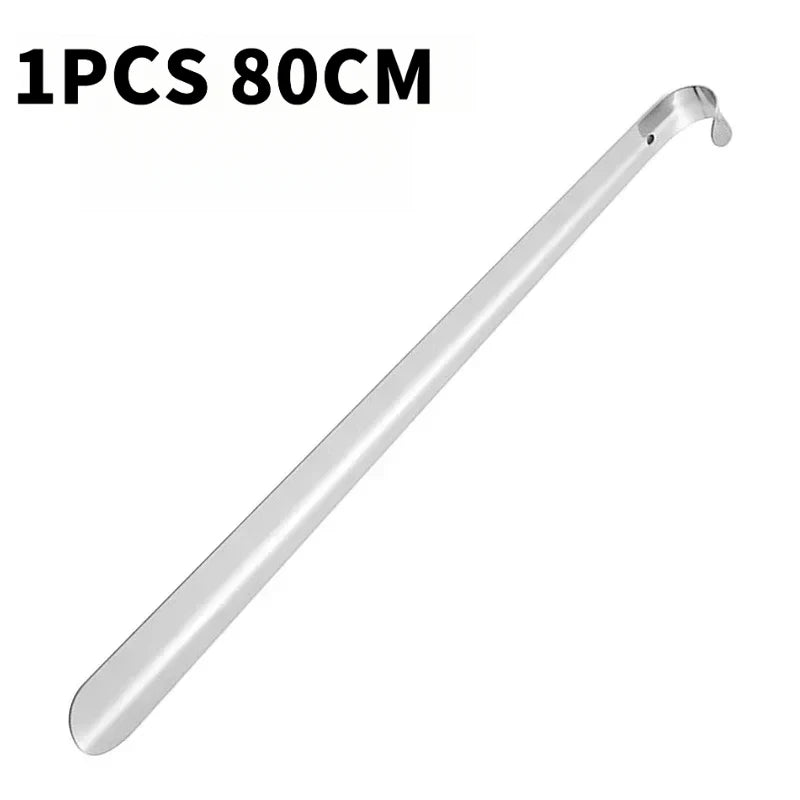 80cm Extra Long Shoe Horn Stainless Steel Silver Metal Shoes Remover Shoehorn Lifter Aid Slip Shoe Pull Tool Shoespooner
