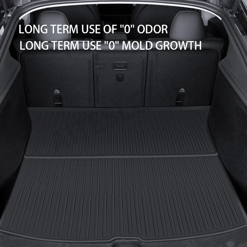 AITESLCAR for Tesla Model Y Juniper/Launch 2025 Rear Seat Backrest Protective Pad Cargo Liner Trunk Mat Anti-Kick Pad Accessori
