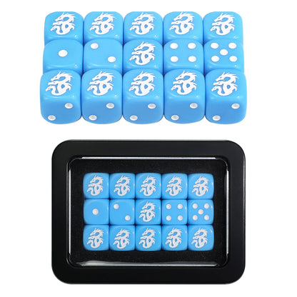 15PCS 16mm/0.63inch D6 Wargaming Dice Set for Tabletop Miniatures Game, Damage Tracking,Army Faction Themed Dice Tokens