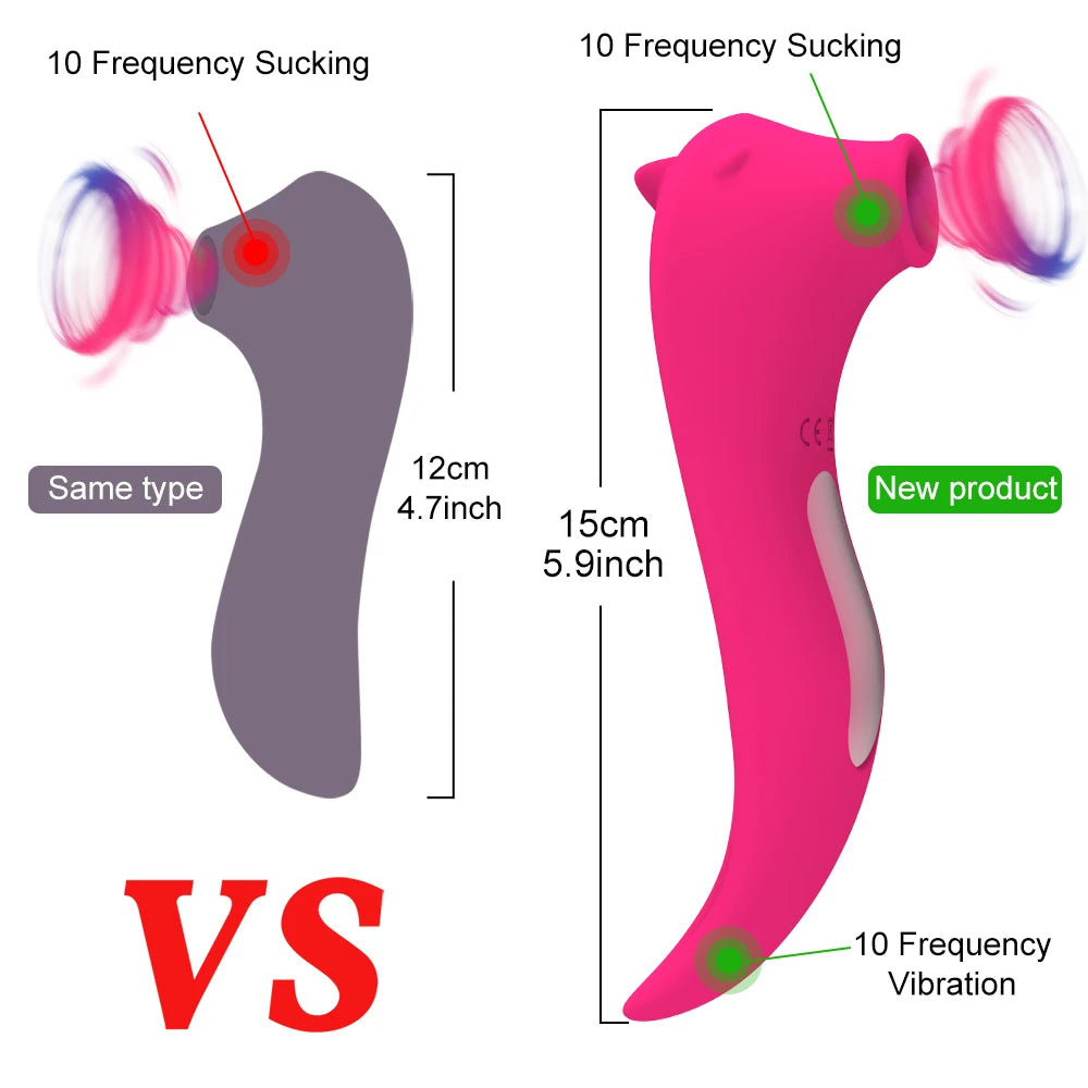 Powerful Clitoris Sucking Vibrator for Women Nipple Oral Vacuum Stimulator Massager Dildo Female Masturbator Sex Toys for Adult