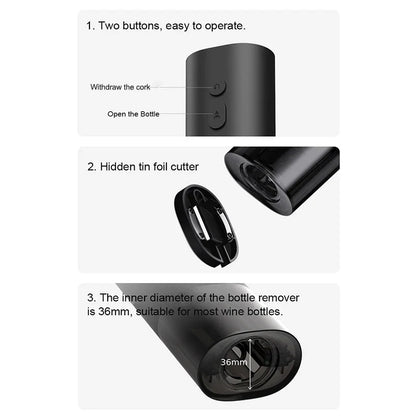 Mijia Electric Wine Bottle Opener Dry Battery Automatic Red Wine Bottle Cap Openers Kitchen Accessories Gadgets