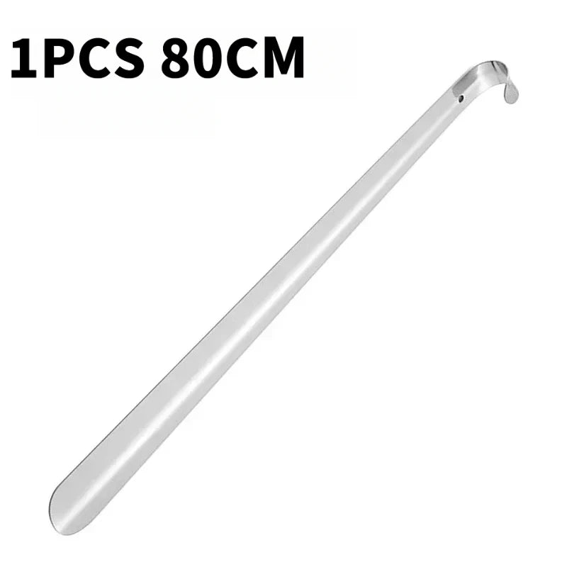 80cm Extra Long Shoe Horn Stainless Steel Silver Metal Shoes Remover Shoehorn Lifter Aid Slip Shoe Pull Tool Shoespooner