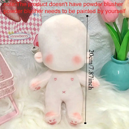 Embroidery Blank Unembroidery Cotton Doll Plush Stuffed Blank Cotton Stuffed Toy Normal Cute DIY Idoll Doll Children