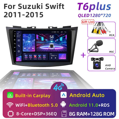 JUNDOF 9" CarPlay 2DIN Android Auto Car Radio Stereo For Suzuki Swift 2011 2012 2013 2014 2015 2016GPS Multimedia Video Player