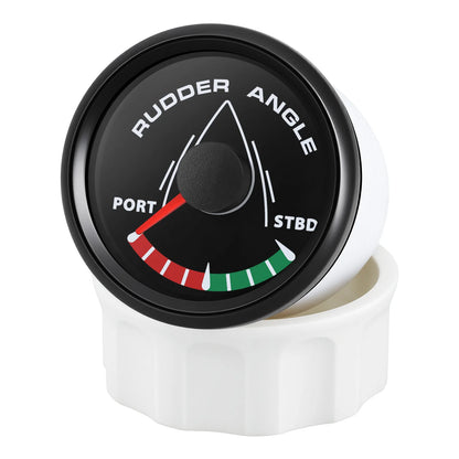 52MM Rudder Angle Indicator with 8 colors backlight Waterproof Rudder Position Gauge with Sensor 0-190ohm for Boat Yacht Marine