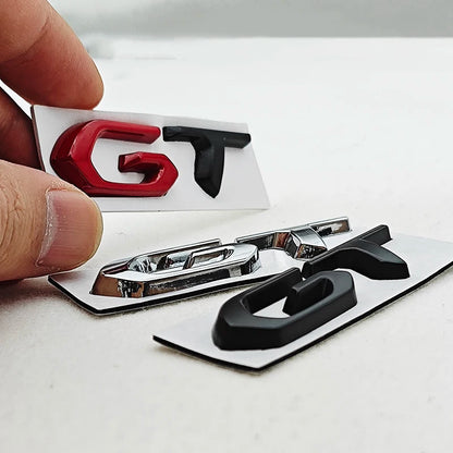 3D Metal Logo GT Badge Sticker Car Rear Trunk Emblem for 308 407 106 205 206 208 108 406 408 306 3008 4008 5008 Accessories