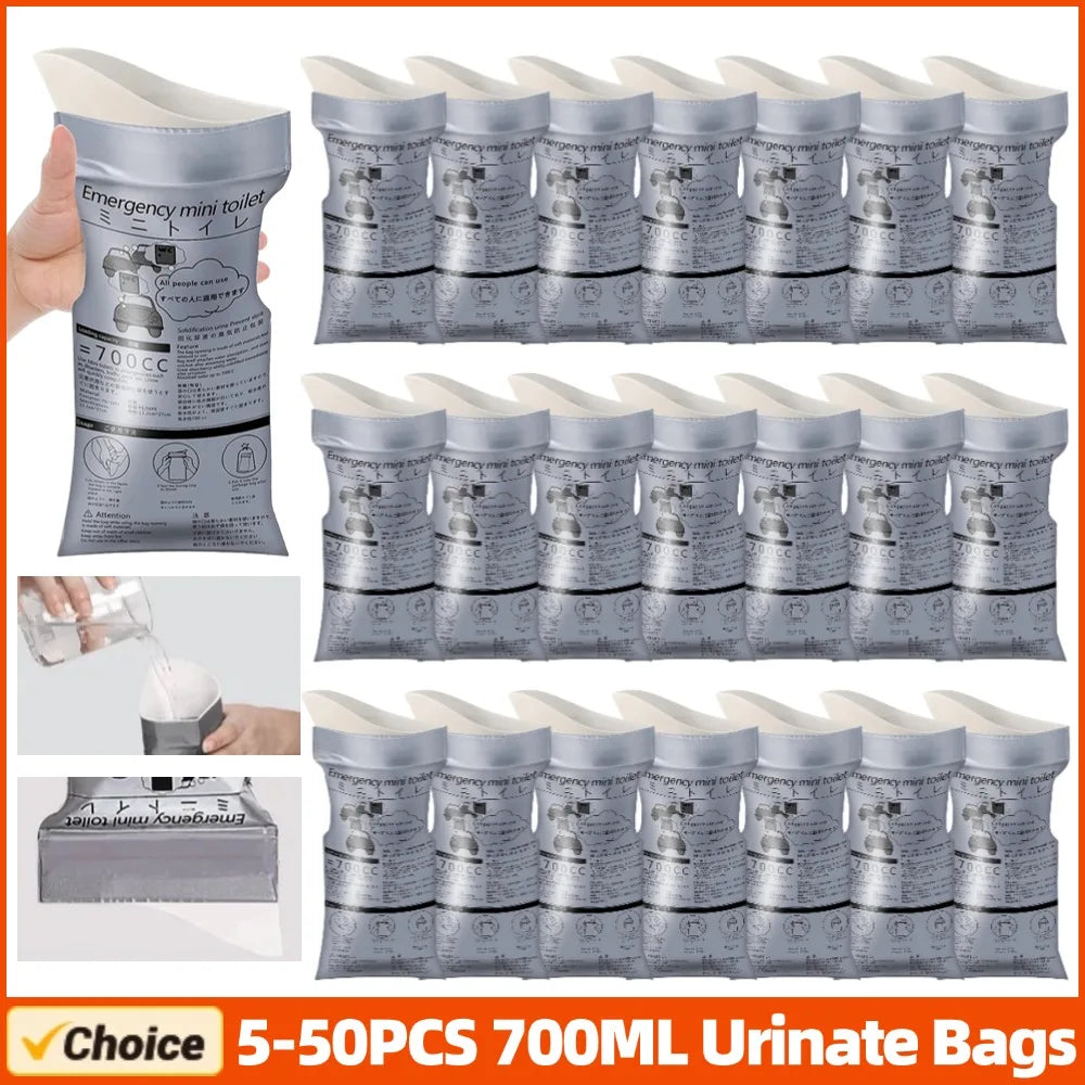 5-50PCS 700ml Outdoor Emergency Urinate Bags Disposable Pee Bags Travel Mini Mobile Toilet for Men Women Portable Vomiting Pouch