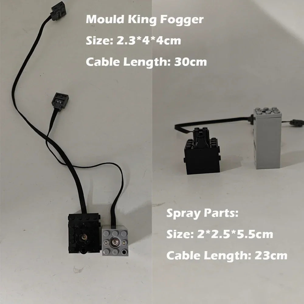 Mould King Fogger Technical Light Spray Smoke Part Compatible Major Brand Building Blocks MOC Supercar Retro Steam Train Chimney