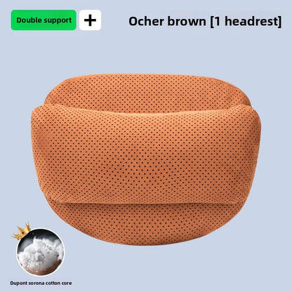 High Quality Universal SUV Car Headrest Cushion Car Seat Neck Pillow High-grade Leather Breathable Lumbar Support Car Pillow
