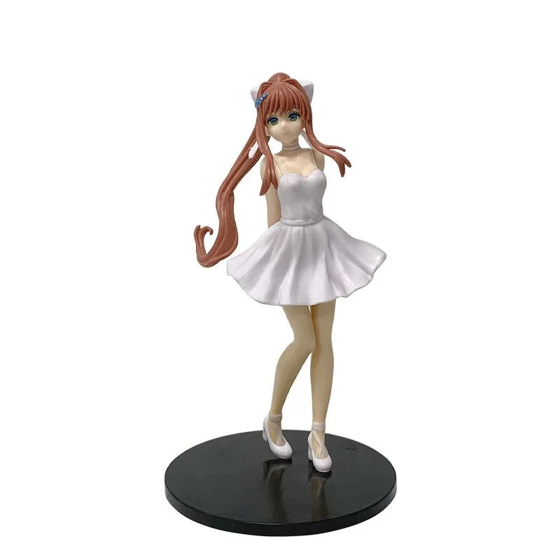 Doki Doki Literature Club! Cute Monika Ball Gown Anime Figure Model Ornament Collectible Toys Girls Gift