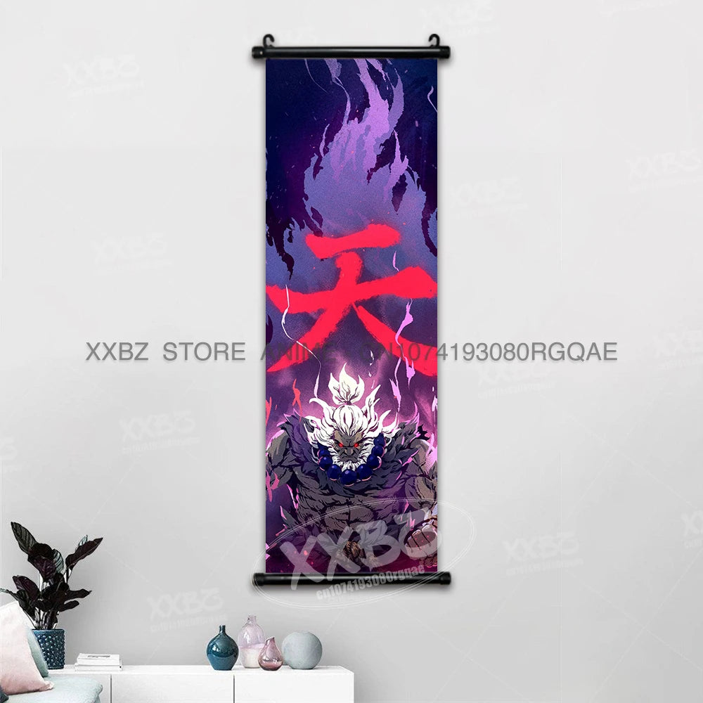 Fighting Game Street Fighter Home Decoration Hanging Painting Gouken Figures Wall Artwork Scrolls Picture Canvas Print Poster