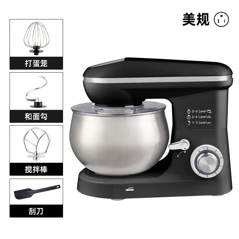 110V/220V Dragon Stand Mixer Small Household Multi-function Dough Kneader Cream Whisker Automatic WWW