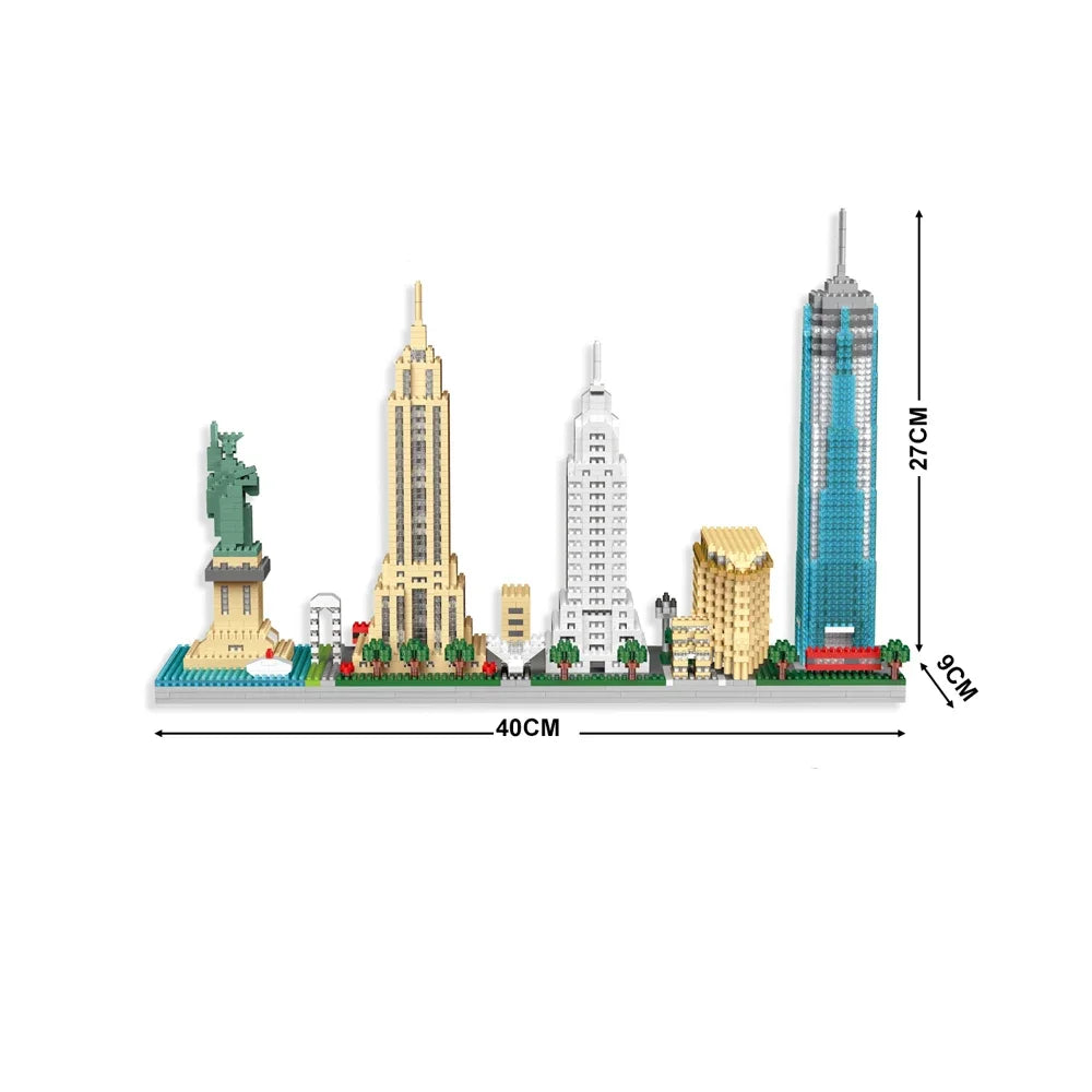 Knew Built Micro Mini Building Block with USB LED Light, White House Toy, Architecture Model, Ideal Decorative Piece Home Office