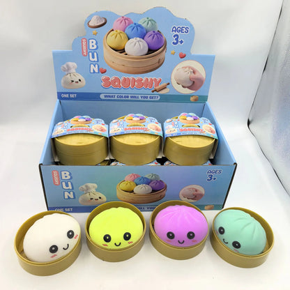In stock hot sales 6 Cm Giant Dumpling 4 Inch Dumpling Stress Bun Anxiety Soft Decompression Dough For Adults Skateboard