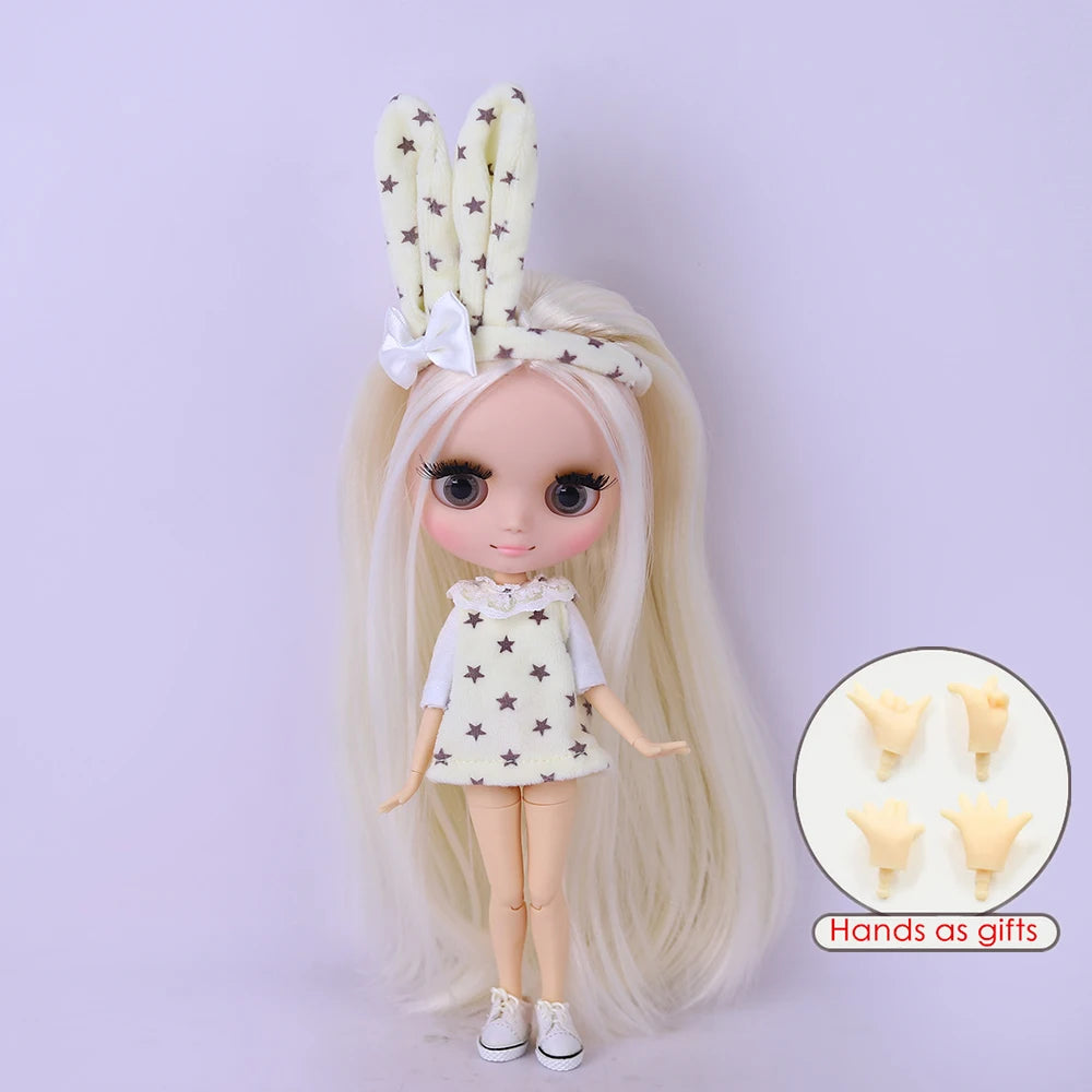 ICY DBS Middie Blyth Doll 1/8 Scale BJD Jointed White Skin with Matte Finish and Cute Outfit 20 cm Doll Toy Gift for Girls
