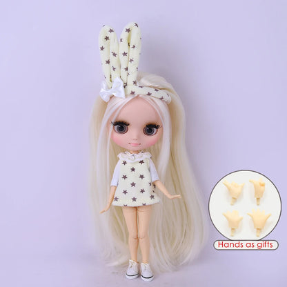 ICY DBS Middie Blyth Doll 1/8 Scale BJD Jointed White Skin with Matte Finish and Cute Outfit 20 cm Doll Toy Gift for Girls