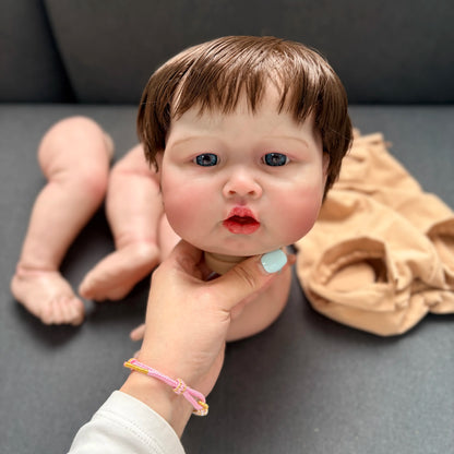 24inch Unfinished Doll Parts Blue Sparrow Reborn Doll Kit 3D Skin DIY Kit Cute Birthday Christmas Gifts