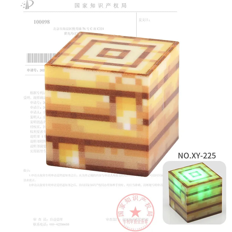 2CM Light-up Magnetic Square Building Blocks Replacement Parts DIY Educational Assembly Street Scene Lamp Bricks Kid Toy