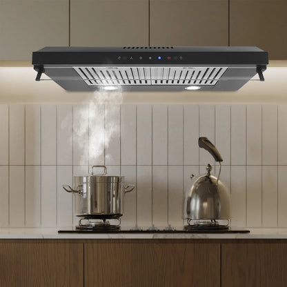 Smart Control under Cabinet Kitchen Range Hood with Adjustable Speed And LED Lights 75*49.5*14cm/29.53*19.49*5.51in US Standard