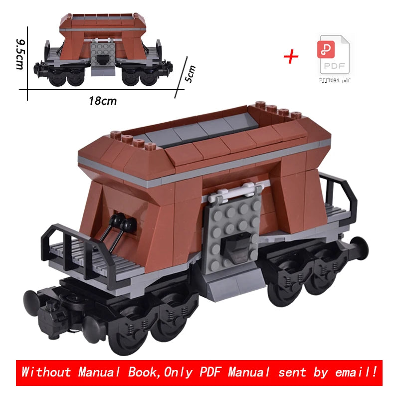 26cm Retro Double-Deck Passenger Train Car Building Blocks Model Green Gray Classic Train Display Toy for Hobbyists
