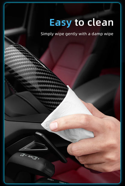Suitable for Chery Carbon Fiber Texture Steering Wheel Cover with Segmented Quick-Release Design, Durable, for Models Such as Tiggo 2 3 4 7 8 9 Pro Max Csh Arrizo 6 Cross C5 J6 E5 Omoda 5 Gt Eq7
