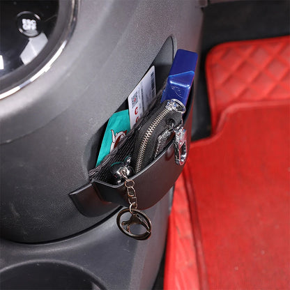 For Fiat 500 2011-2017 ABS black car center console side storage box mobile phone box key box car storage box accessories