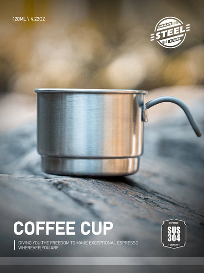 Cafelffe Manual Espresso Coffee Machine Hot/Cold Portable coffee Maker For NS Capsules & Ground Hand Press,hiking Camping Gift