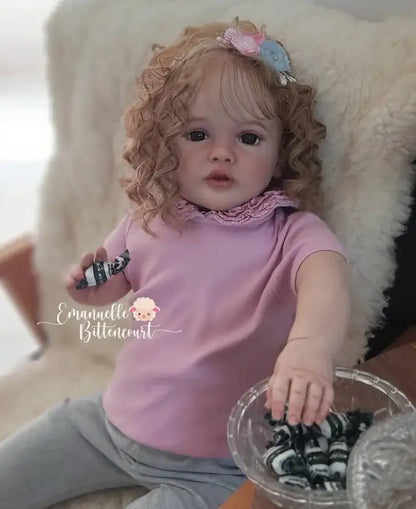 NPK 28Inch Huge Size Already Pained Unfinished 3D Draw SKin Bald Head DIY Doll Parts Reborn Betty Lifelike Baby Doll Kit