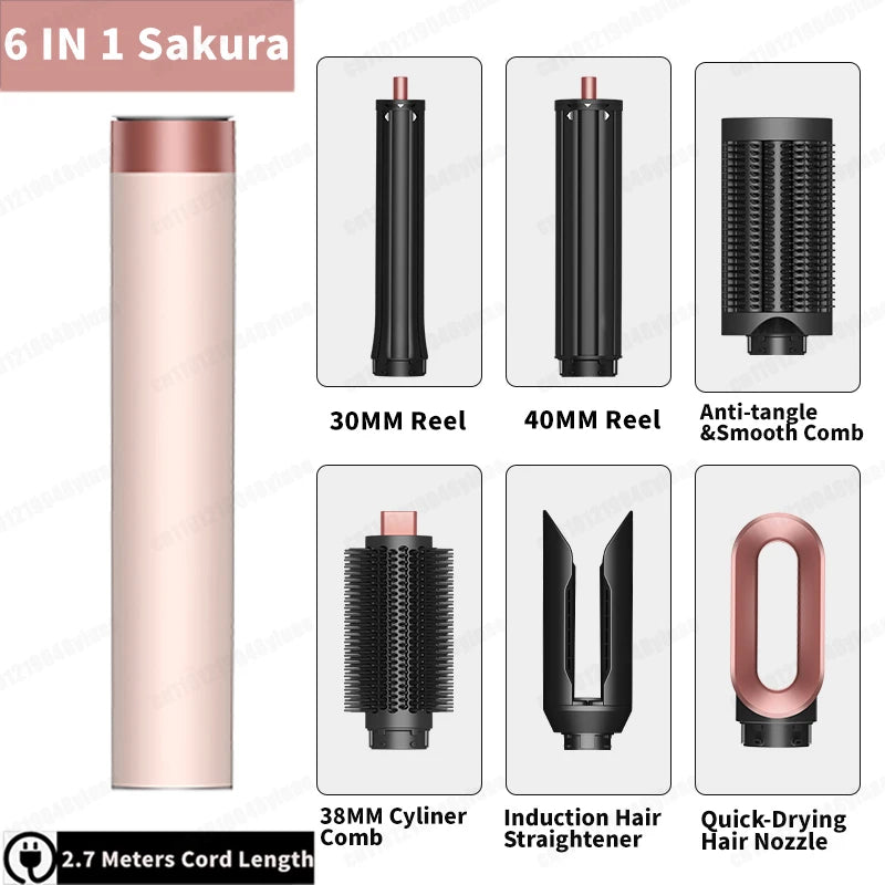 SenCiciMen X19 Multi Hair Styler Curling Iron Hair Hot Air Brush Curling Barrel With Comb Nozzles HairDryer for Voluminous Style