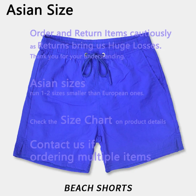 2026 Square Compass Rose Patch Italian Luxury Brand Style 3 Labels Shorts Men's Elastic Waist Drawstring 4 Inch Beach Shorts