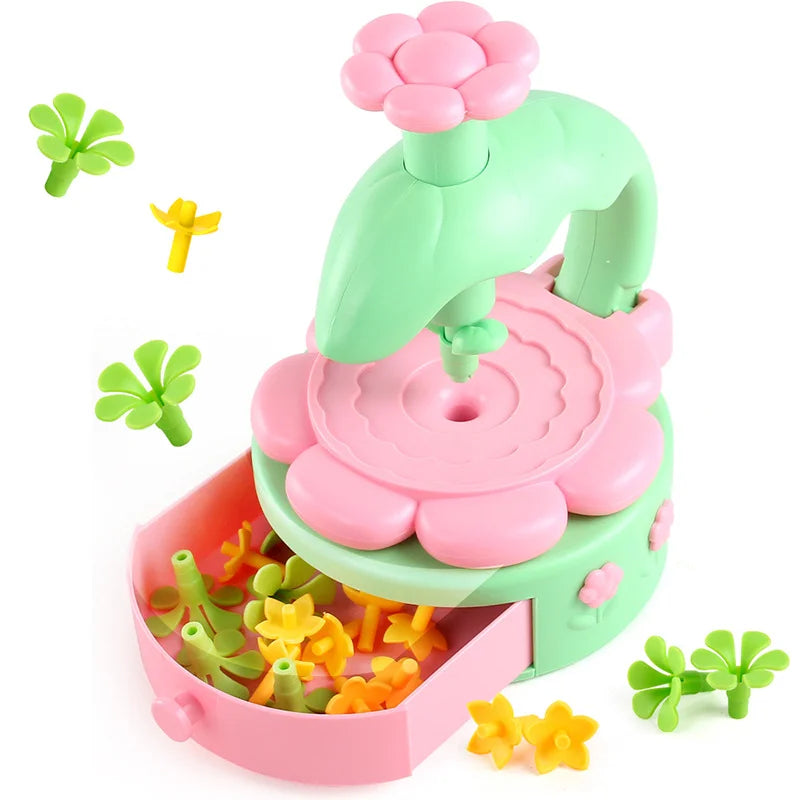 Flower Bouquets Toys DIY Craft Kits Toys for Kids Handmade Flowers Market Toy Girls Christmas Birthday Gift