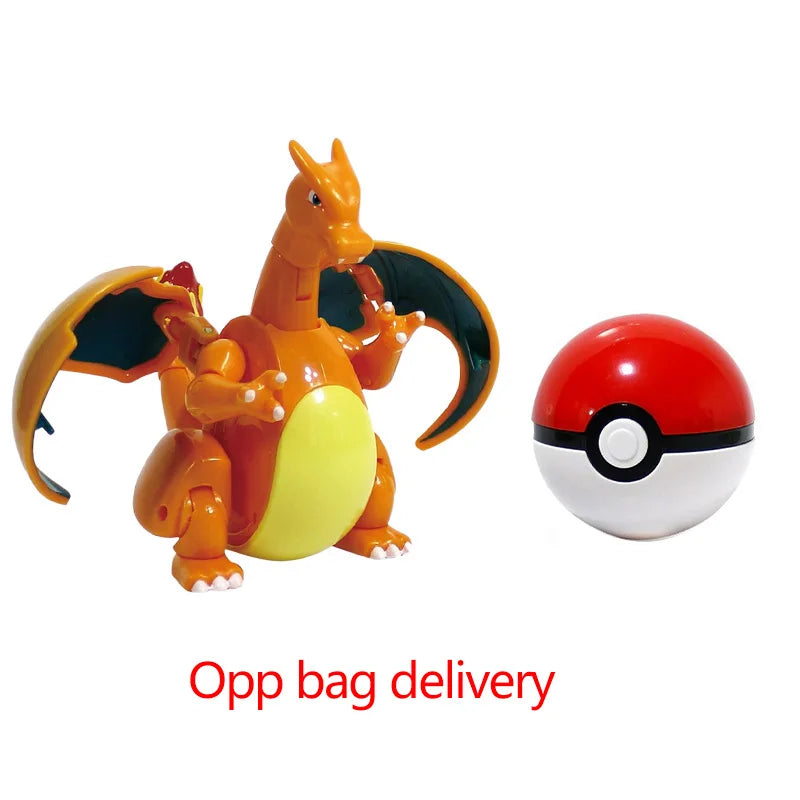 Hot Pokemon Figure Greninja Lucario Pokeball Gyarados Pikachu Dragonite Gengar Mew Venusaur Elf Poke Ball Toy Kids Birthday Gift