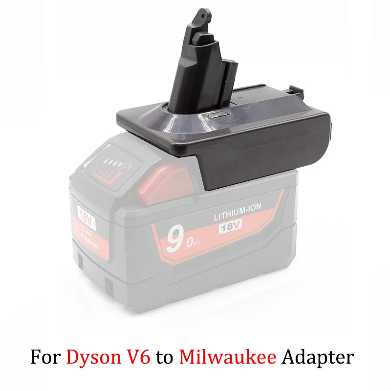 Adapter for Makita/Dewalt/Milwauke 18V Lithium Battery Converter To For Dyson V6 V7 V8 Series Vacuum Cleaner Tool DC58/SV11/SV10
