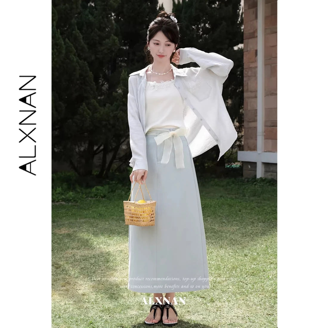 ALXNAN White Tank Tops Women 3D Floral Design Elegant Square Neck Camisole Summer Casual Cotton Female Sleeveless Tops L62833