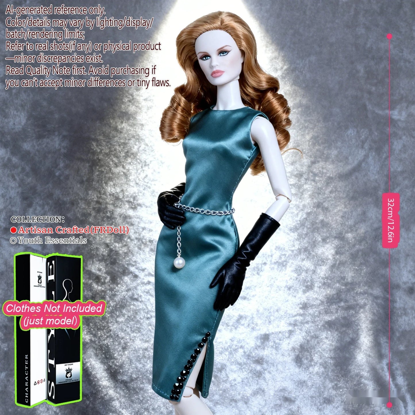 1/6 Scale 12-Joint BJD Doll, Realistic Changeable Makeup, Premium Craft Display (No Clothing)