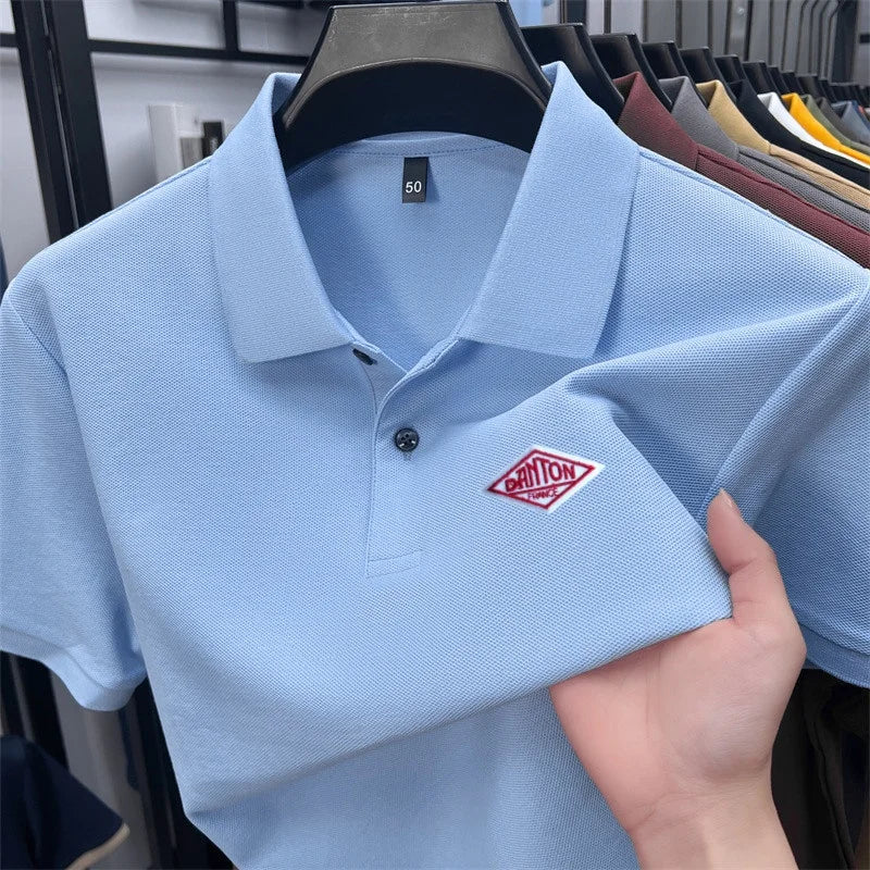 Men's 100% Cotton Polo Shirt -2026 Summer Fashion Casual Short Sleeve, Breathable Lapel Tee，27 Colors, Ideal for Golf and Sports