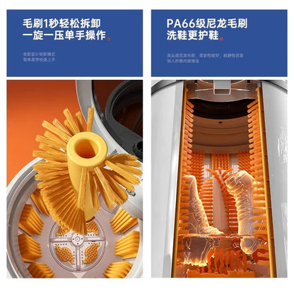 220V Semi Automatic Shoe Washing Machine Home Use Compact Washer for Shoes Socks Underwear DS
